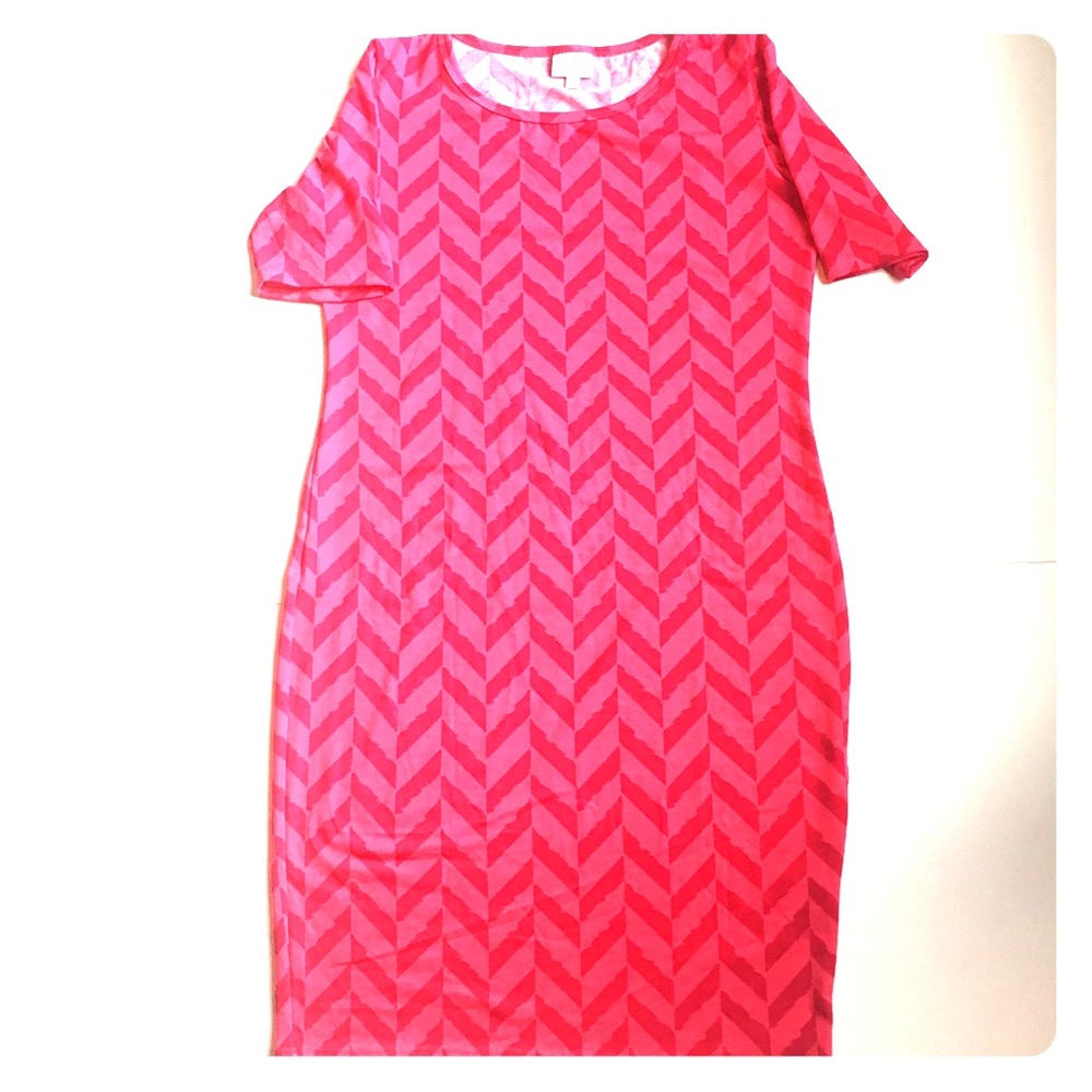 Pink Chevron Julia Pencil Dress